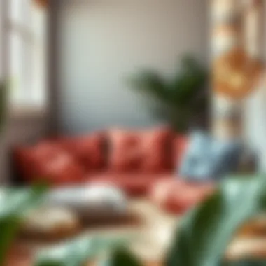 Knot floor cushions arranged in a cozy reading nook