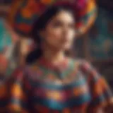 Traditional Mexican attire showcasing vibrant colors and intricate embroidery