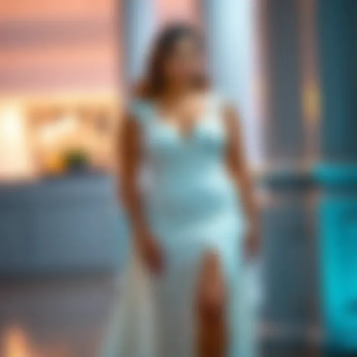 Elegant All-White Party Dress Elegant plus size all-white party dress with intricate lace details