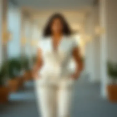 Sophisticated All-White Jumpsuit Sophisticated all-white jumpsuit showcasing modern design with flattering fit
