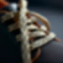 Luxurious shoe laces showcasing intricate patterns