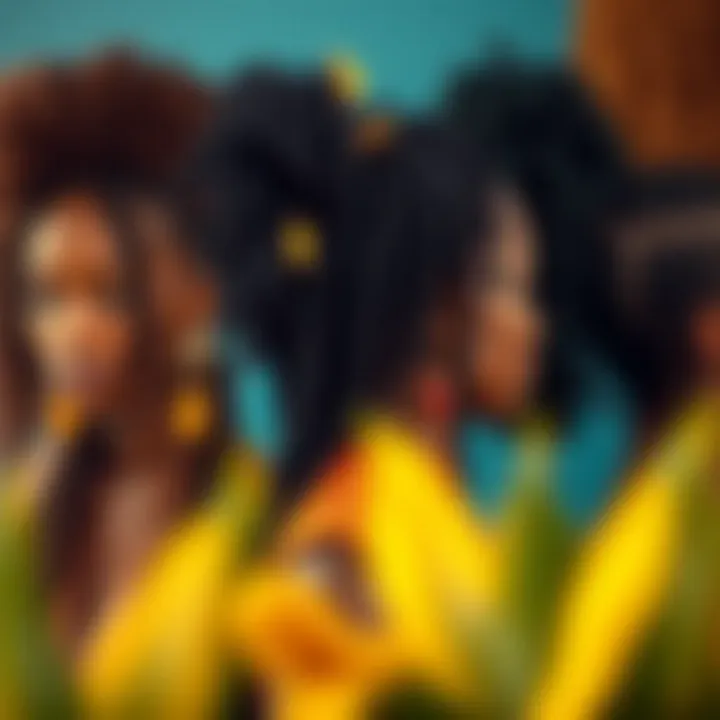 A vibrant display of various short braided wig styles showcasing intricate patterns and textures.