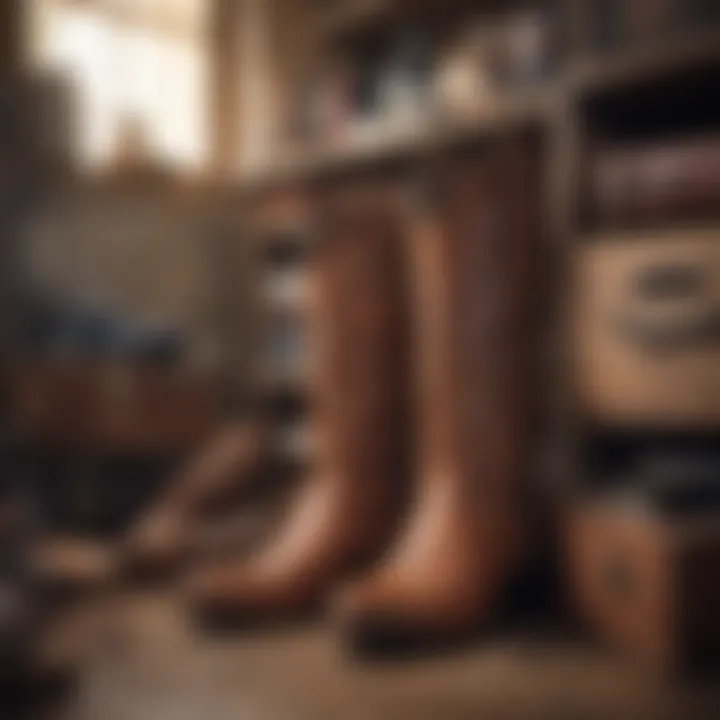 Organizational strategies for cowboy boot storage