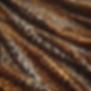 Close-up of various fabric textures used in animal print dresses