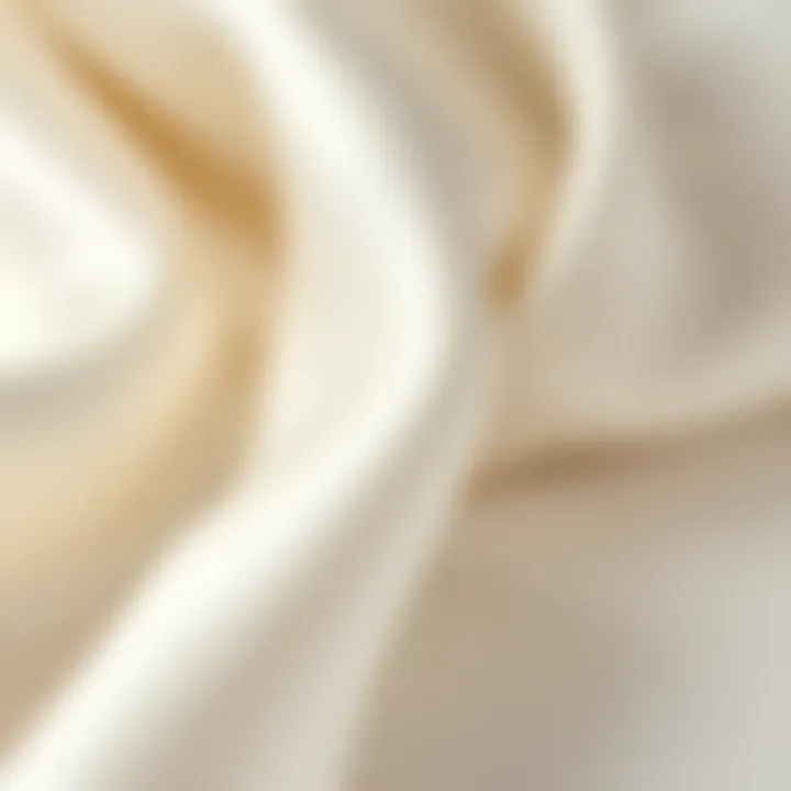 Close-up of silk texture highlighting its smoothness and sheen