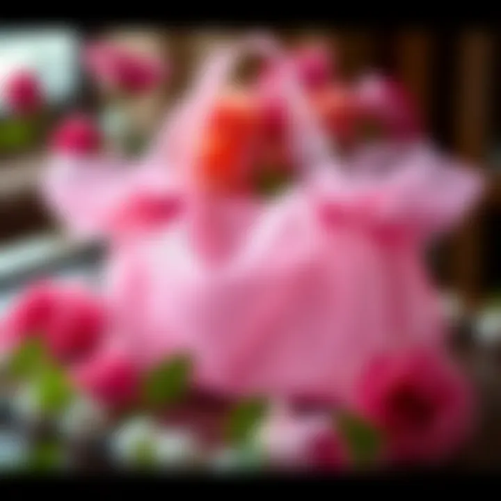 Elegant Pink Organza Bag Elegant pink organza bag featured in a stylish arrangement