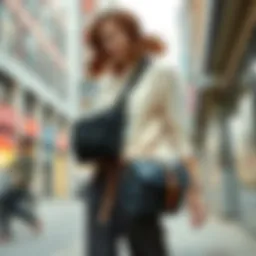 A stylish unisex belt bag in urban settings