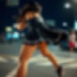 Dynamic workout skirt set in motion