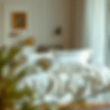 Stylish Arrangement of Linens Stylish arrangement of linens in a modern home setting