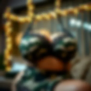 Trendy Plus Size Camo Lingerie Set Trendy plus size camo lingerie set displayed creatively