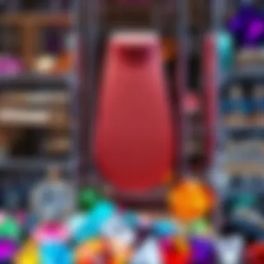 Vibrant Gem Collection Display Artistic view of transparent jewelry storage with colorful gems visible inside.