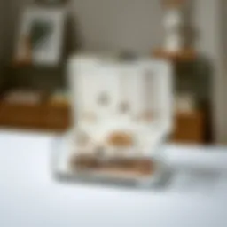 Elegant transparent jewelry box showcasing an array of necklaces and bracelets.