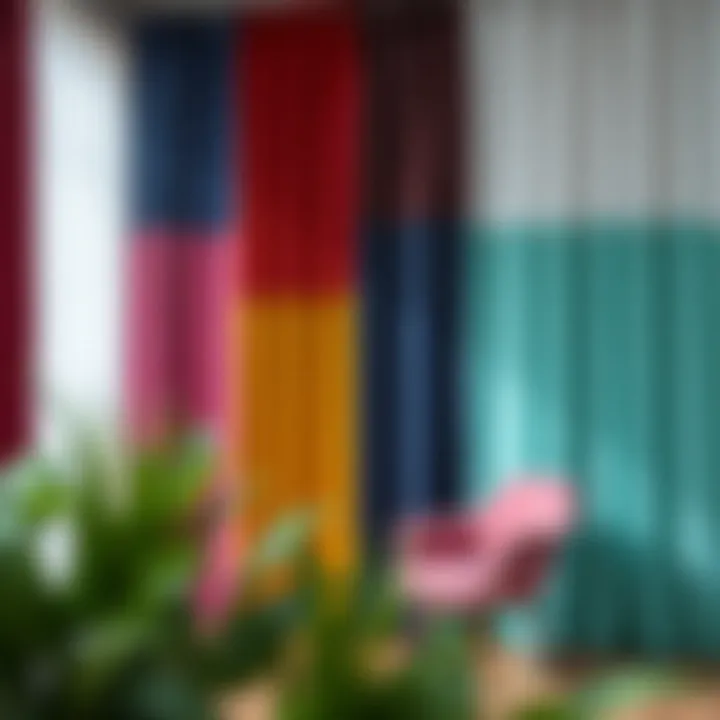 Diverse Color Combinations for Creative Spaces Variety of color combinations for two toned curtain panels