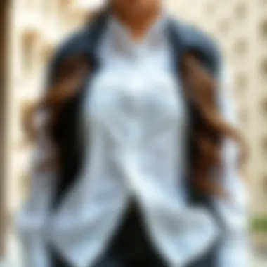 Layering Techniques with Plus Size White Button-Up Shirt Dynamic layering techniques using a plus size white button-up shirt