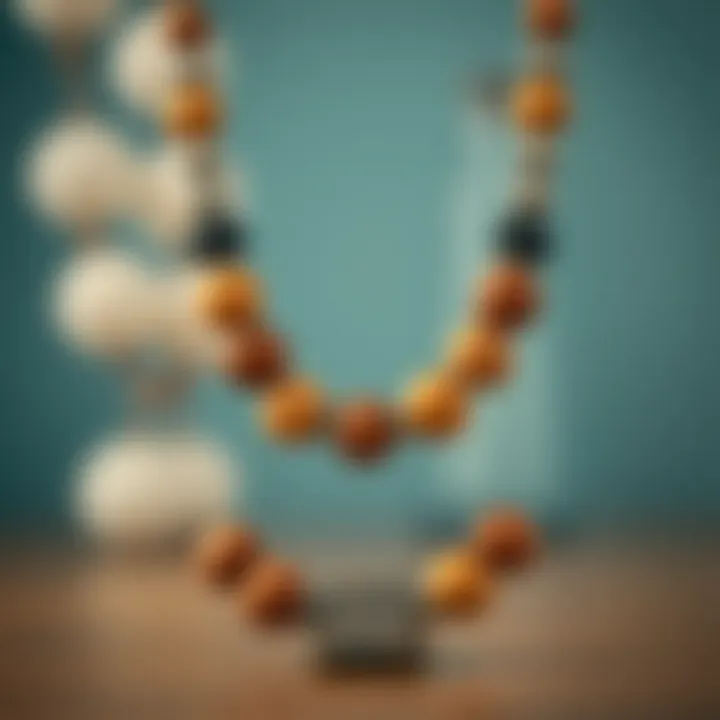 Chic Wood Bead Necklace An elegant necklace design featuring 16 mm wood beads combined with metal accents
