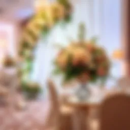 Elegant floral arrangements enhancing wedding ambiance
