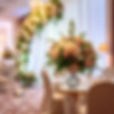 Floral Elegance in Wedding Decor Elegant floral arrangements enhancing wedding ambiance