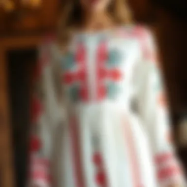 Elegant Western Dress with Intricate Embroidery Elegant western dress showcasing intricate embroidery