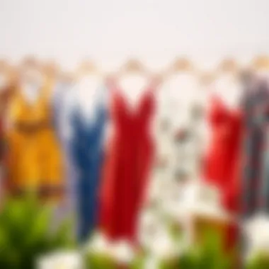 Diverse Collection of Sun Dresses A collection of various sun dresses arranged aesthetically