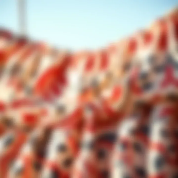 Intricate Fabric Patterns Close-up of intricate fabric patterns on a sun dress