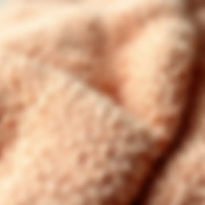 Close-up of fleece material showcasing texture