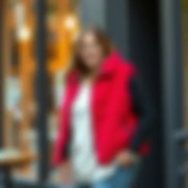 Cozy fleece vest in vibrant color