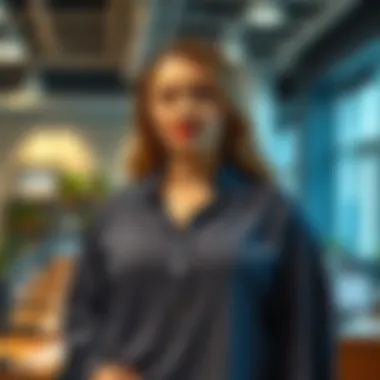 Creative Styling Ideas for Plus Size Tops Diverse styling options for plus size tops in a workplace