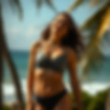 Diverse styles of ruched tankinis for different body types