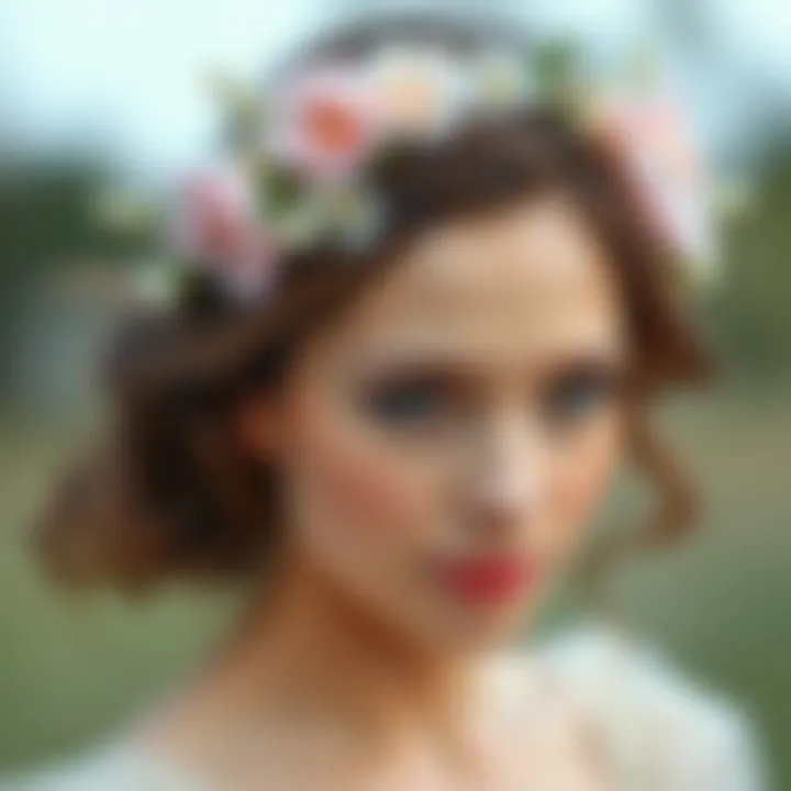 Vintage-Inspired Floral Headband with Pastel Colors Vintage-inspired floral headband with soft pastel colors and intricate details