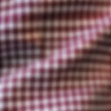 Close-up of Gingham Fabric Texture Close-up of gingham fabric showcasing texture and pattern