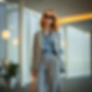 Fashion-forward Outfit with Gingham Work Pants Fashion-forward outfit featuring gingham work pants styled with a blazer