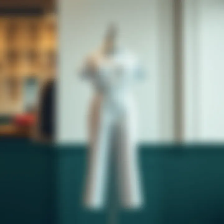 Tailored Gingham Work Pants on Mannequin Gingham work pants displayed on a tailored mannequin