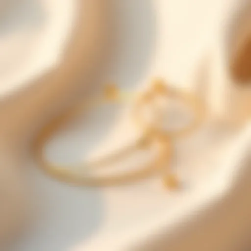 Elegant Gold Anklet Extenders Elegant gold anklet extenders displayed on a soft fabric background