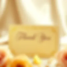 Elegant gold wedding thank you card design with floral accents