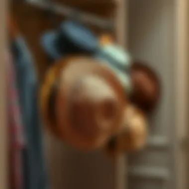 Stylish Hat Rack for Closets Stylish hat rack designed for closet organization