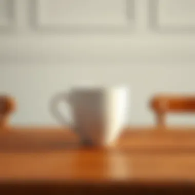 The Elegance of Heart-Shaped Design Elegant heart-shaped coffee mug on a wooden table