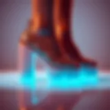 Intricate Design of Hollow Platform Shoes A beautifully crafted pair of hollow platform shoes showcasing intricate design.