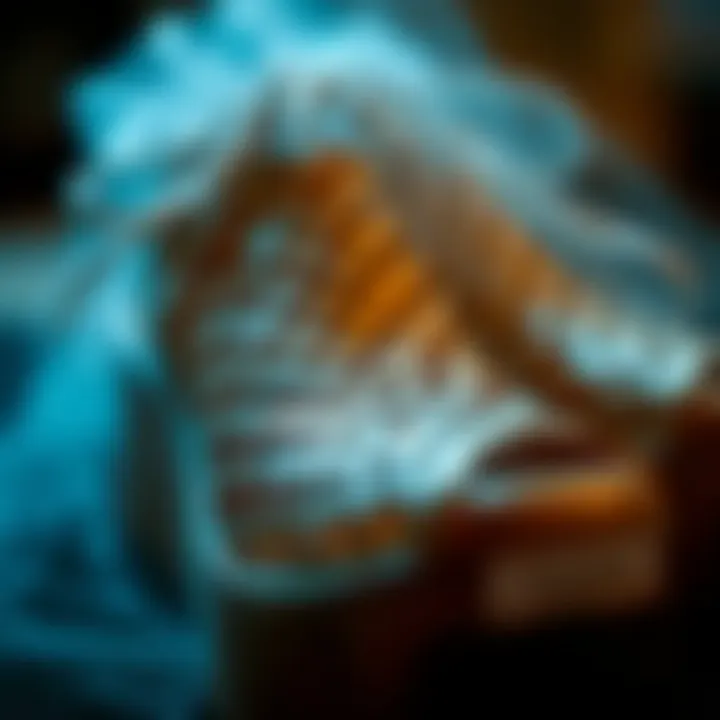 Materials Used in Hollow Platform Shoes Close-up of materials used in hollow platform shoes, highlighting texture and quality.