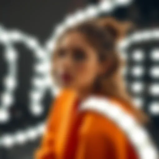 Artistic Composition of Ring Fill Lights Artistic composition showcasing ring fill lights in a fashion studio