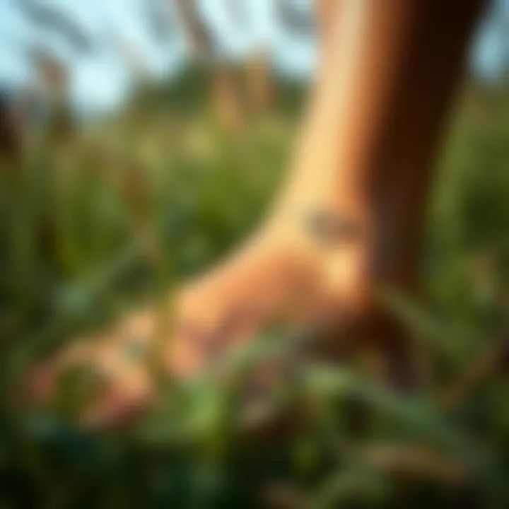 The Infinity Heart Anklet in Nature Infinity heart anklet showcased in a natural outdoor setting