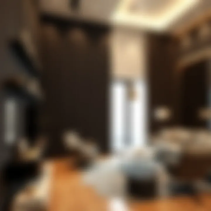 Interior design project utilizing 5D carbon fiber vinyl for a modern and sleek look.