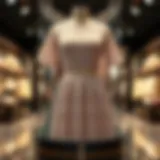 Elegant Display of Lace Two-Piece Skirt Set Elegant lace two-piece skirt set displayed on a mannequin