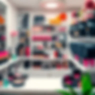 Colorful Makeup Storage Solution Colorful makeup storage solution showcasing vibrant cosmetic arrangements