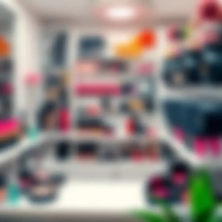 Colorful Makeup Storage Solution Colorful makeup storage solution showcasing vibrant cosmetic arrangements