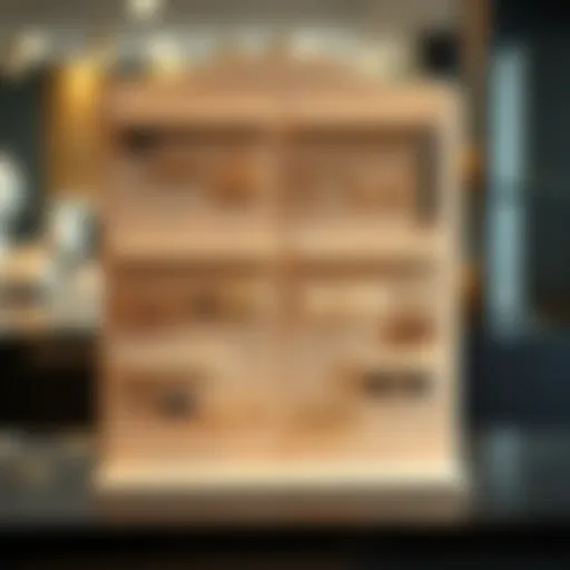 Elegant earring display stand showcasing various styles of earrings