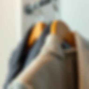 Premium Materials for Longevity A close-up of high-quality materials used in clothes hanger organizers for durability.