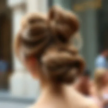Elegant Messy Bun with Clip-in Extensions Elegant messy bun hairstyle using clip-in extensions