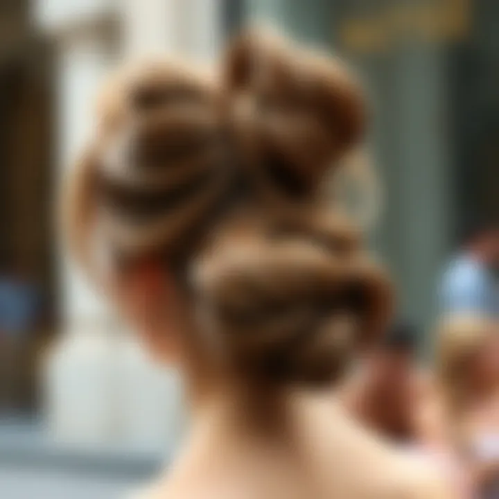 Elegant Messy Bun with Clip-in Extensions Elegant messy bun hairstyle using clip-in extensions