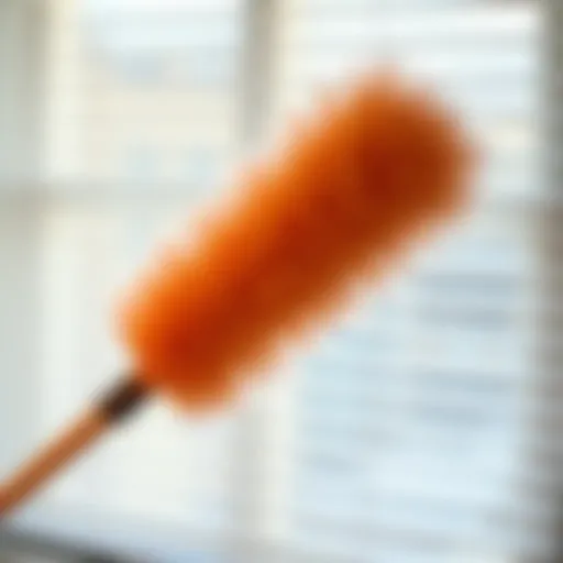 Elegant microfiber blinds duster designed for efficient cleaning