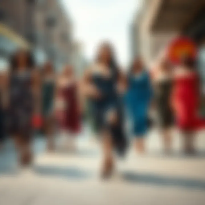 Diverse midi dress styles for curvy figures